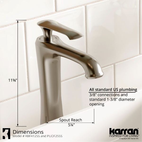KBF412SS Dimensions