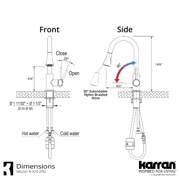 KKF240MB Dimensions