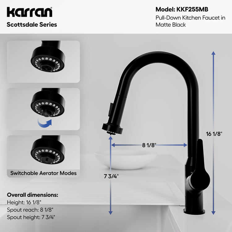 KKF255MB Dimensions