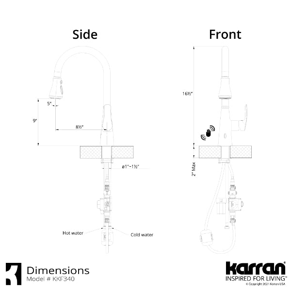 KKF340SS Dimensions