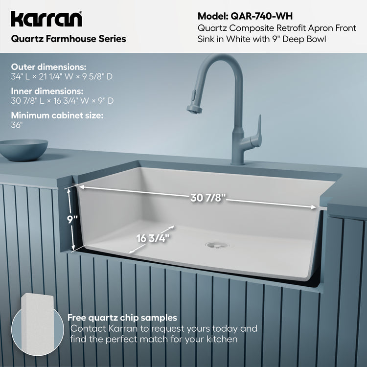 QAR-740-WH Dimensions