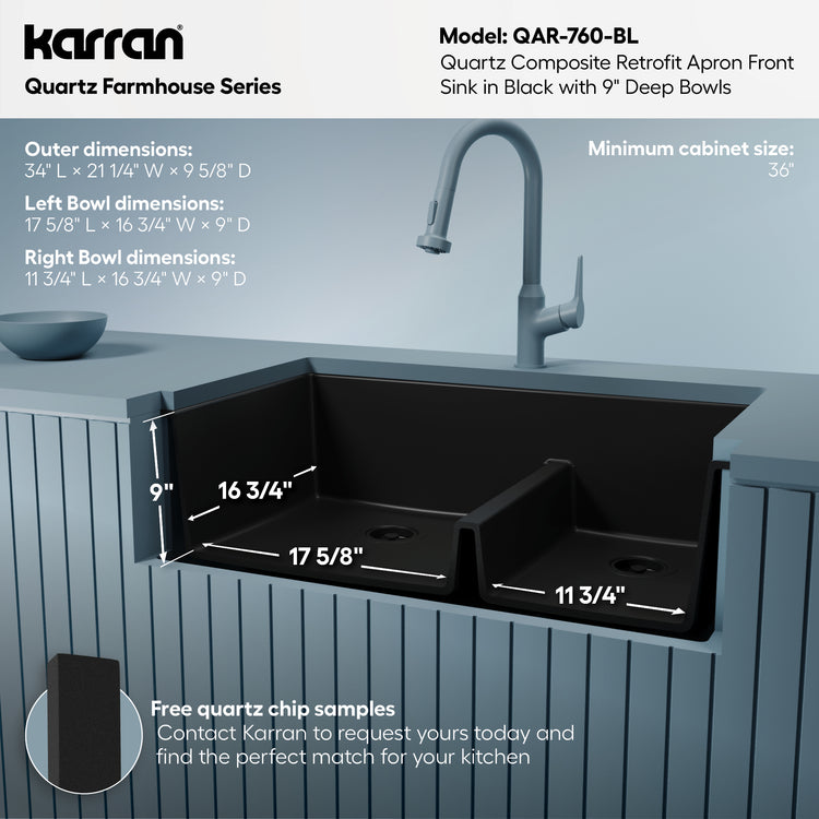 QAR-760-BL Dimensions
