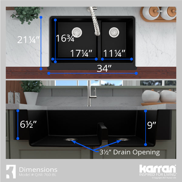 QAR-760-BL Dimensions