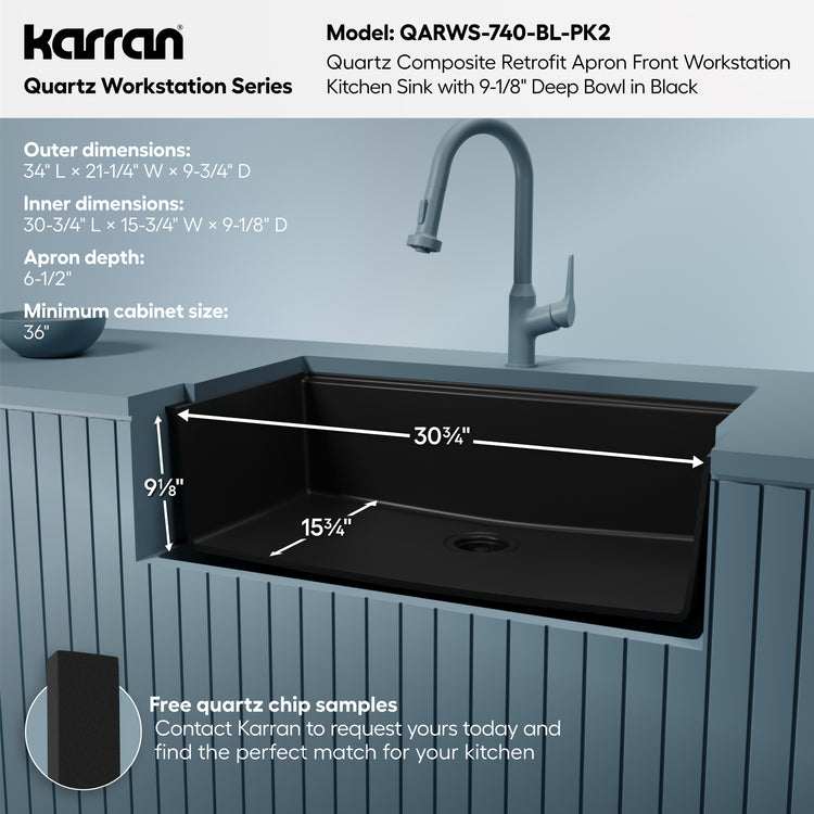 QARWS-740-BL-PK2 Dimensions