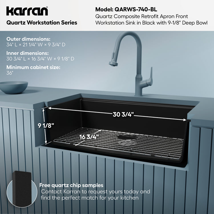 QARWS-740-BL Dimensions