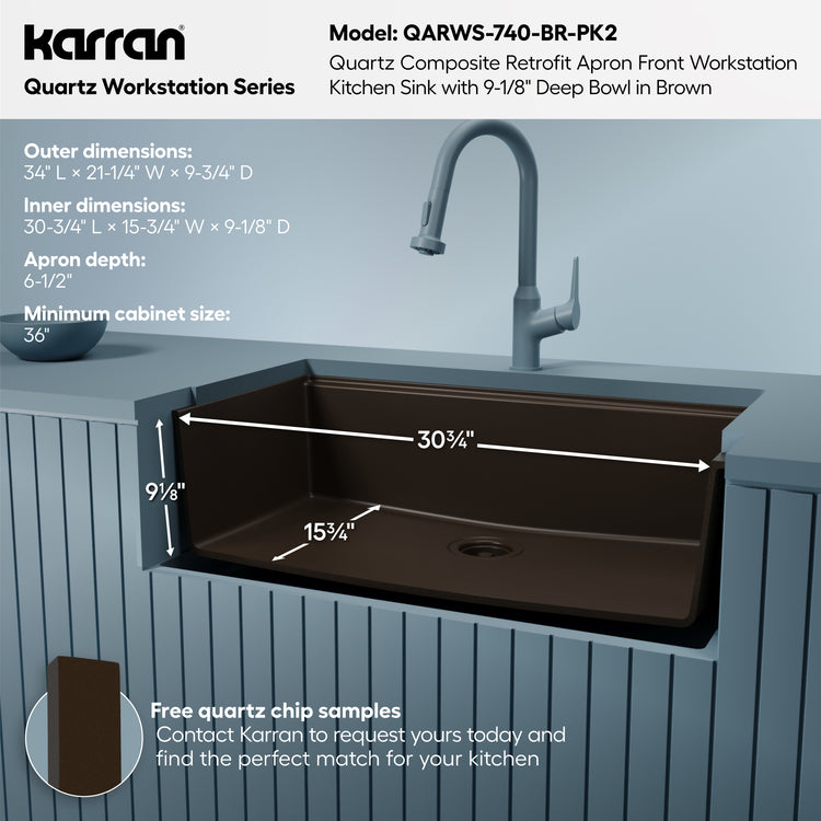 QARWS-740-BR-PK2 Dimensions