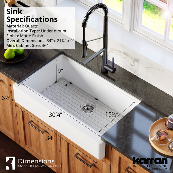 QARWS-740-WH Dimensions