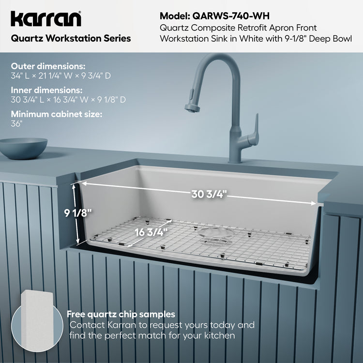 QARWS-740-WH Dimensions