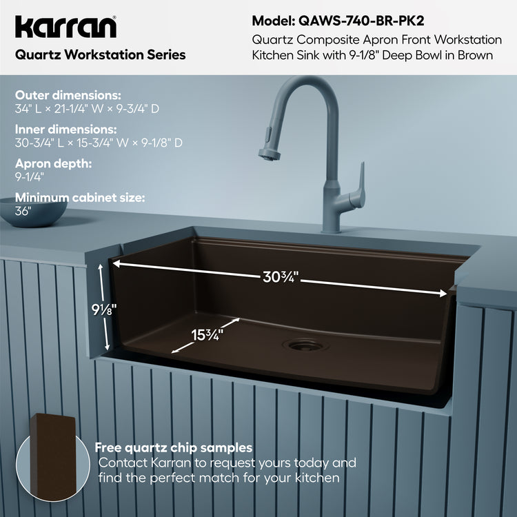 QAWS-740-BR-PK2 Dimensions