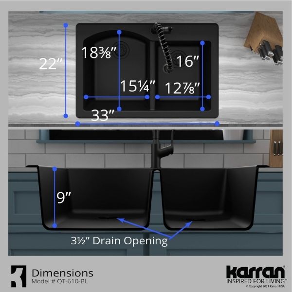 QT-610-BL Dimensions