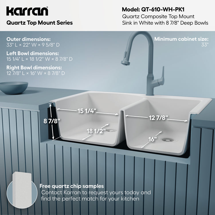 QT-610-WH-PK1 Dimensions