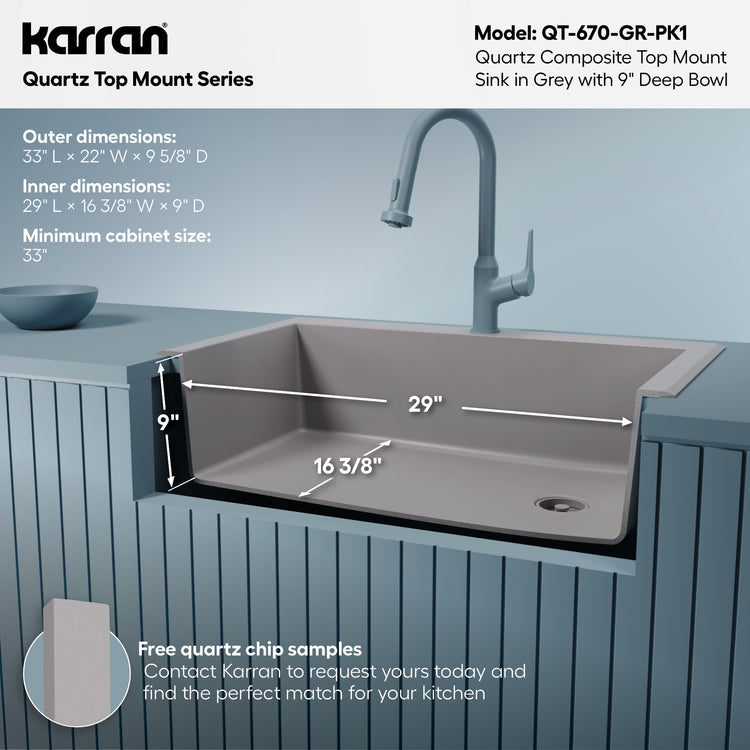 QT-670-GR-PK1 Dimensions