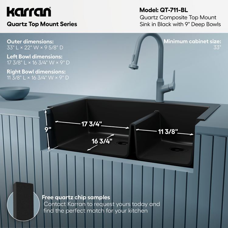 QT-711-BL Dimensions