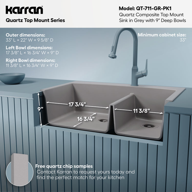 QT-711-GR-PK1 Dimensions