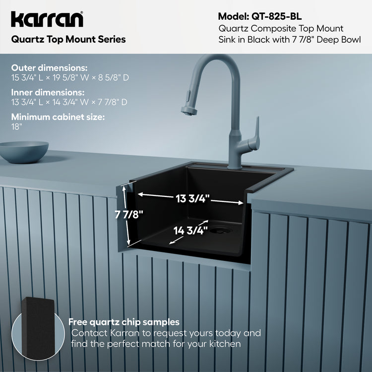 QT-825-BL Dimensions