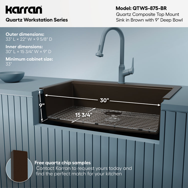 QTWS-875-BR Dimensions