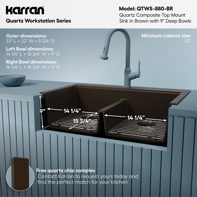 QTWS-880-BR Dimensions