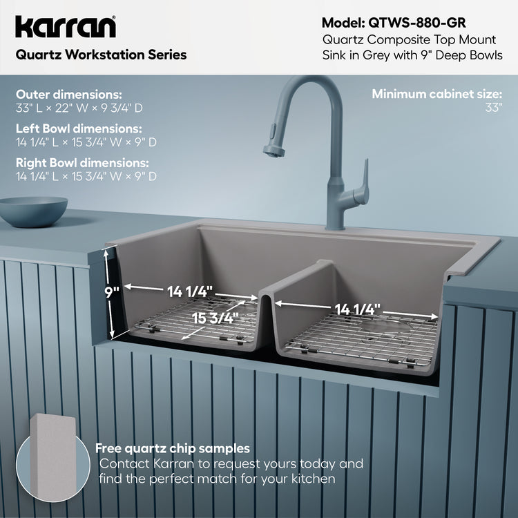 QTWS-880-GR Dimensions