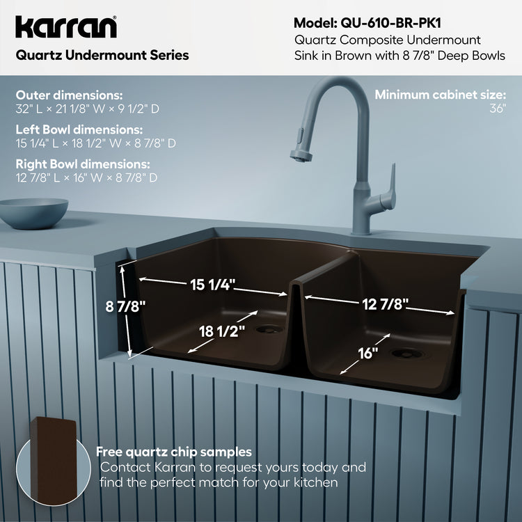 QU-610-BR-PK1 Dimensions