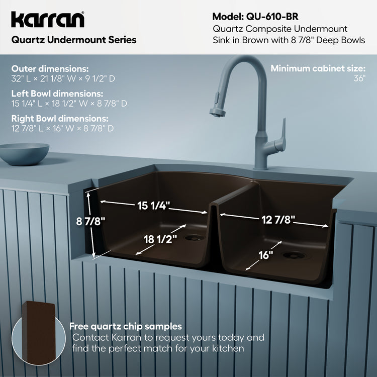 QU-610-BR Dimensions