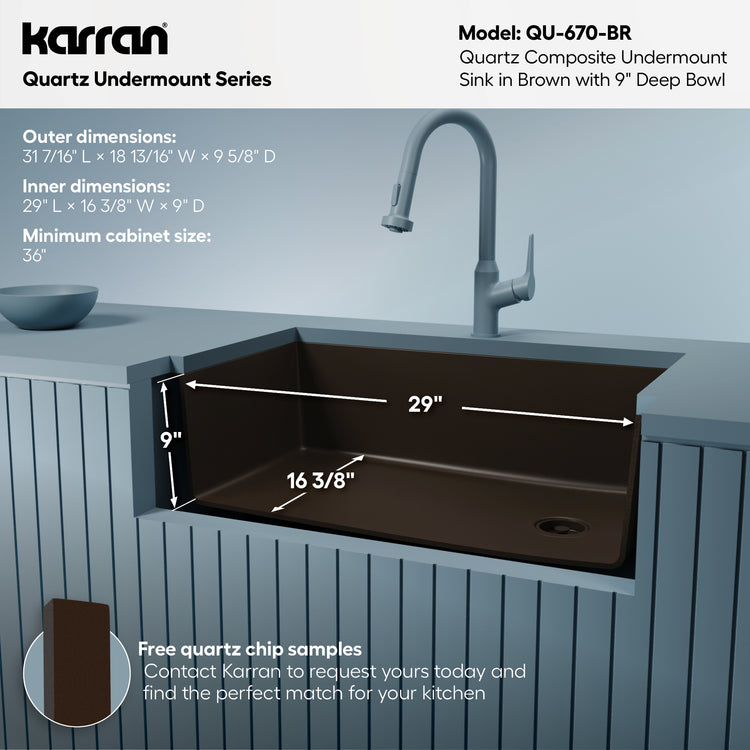 QU-670-BR Dimensions