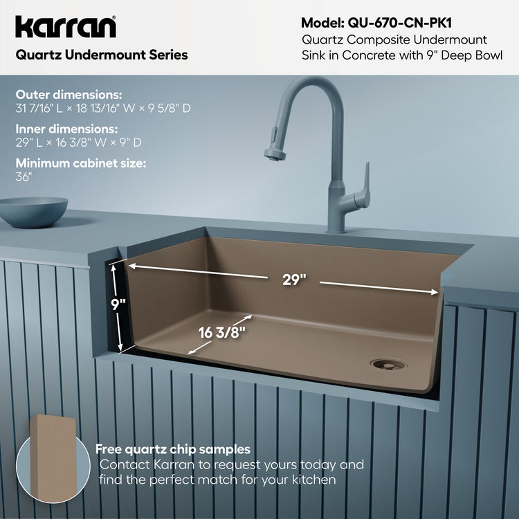 QU-670-CN-PK1 Dimensions