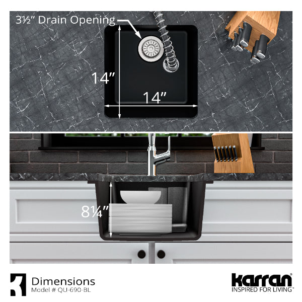 QU-690-BL Dimensions
