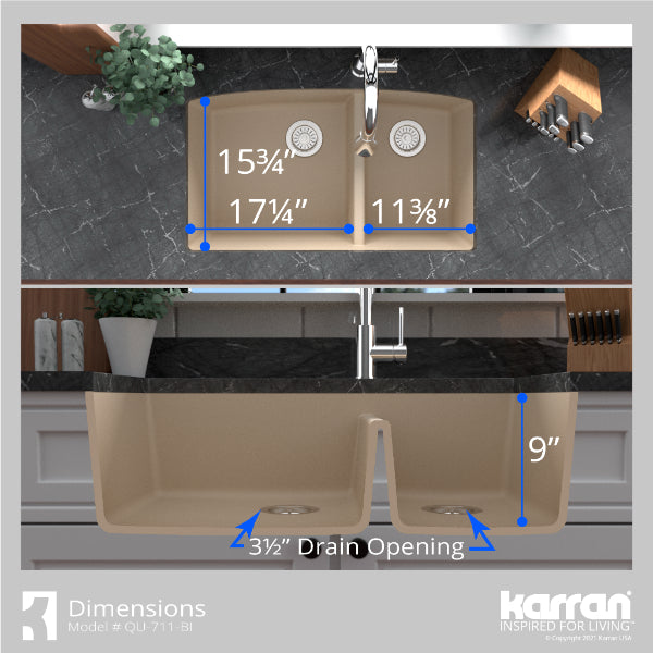 QU-711-BI Dimensions