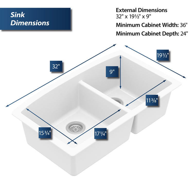 QU-711-WH Dimensions