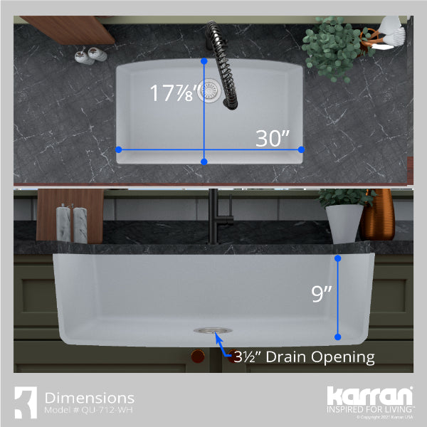 QU-712-WH-PK1 Dimensions