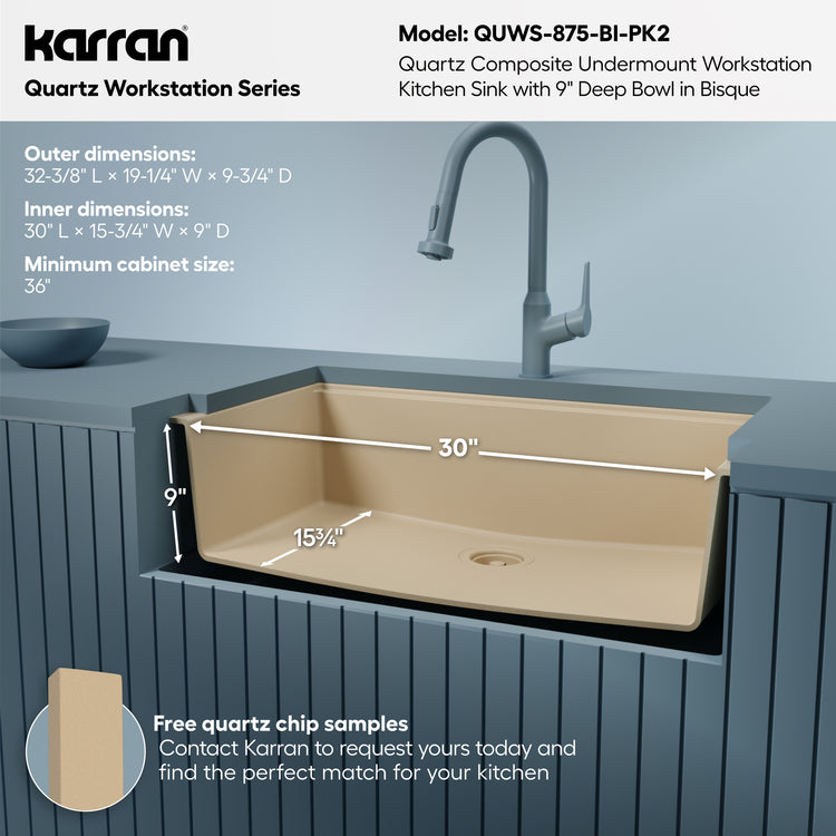 QUWS-875-BI-PK2 Dimensions