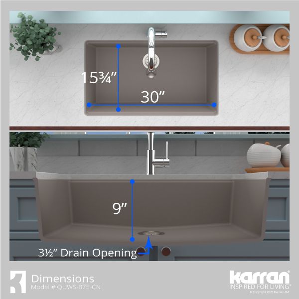 QUWS-875-CN Dimensions
