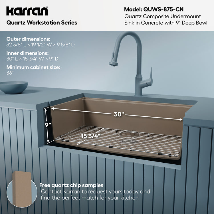 QUWS-875-CN Dimensions