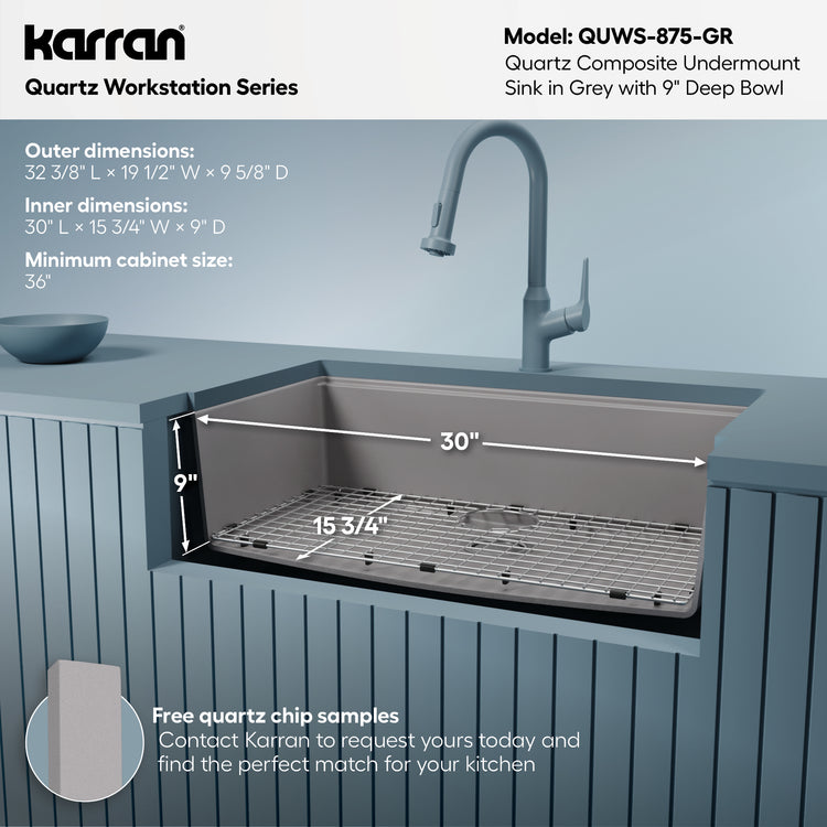 QUWS-875-GR Dimensions