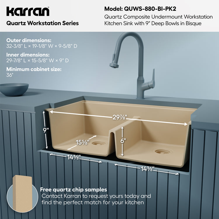 QUWS-880-BI-PK2 Dimensions