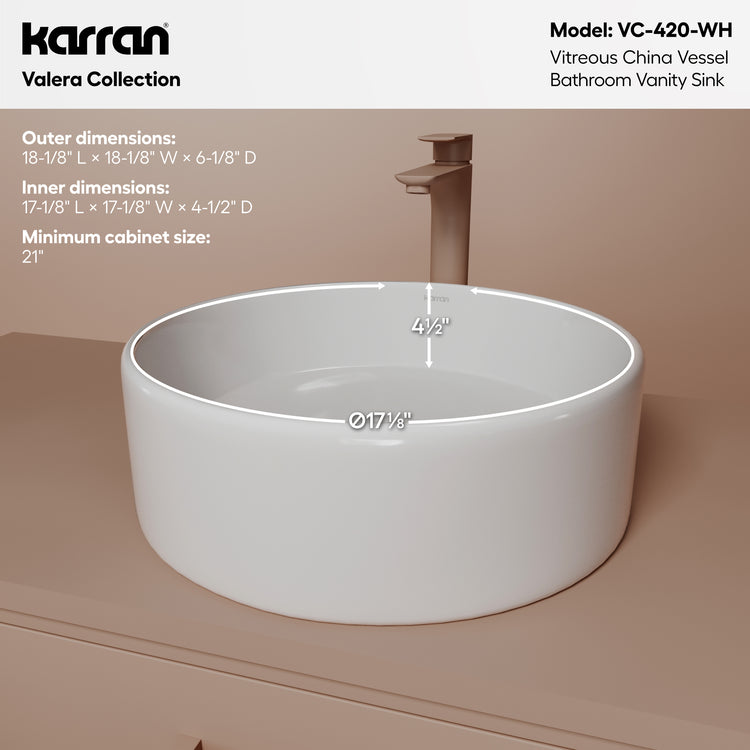 VC-420-WH Dimensions