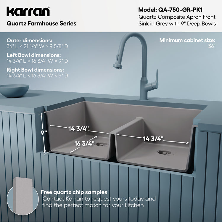 QA-750-GR-PK1 Dimensions