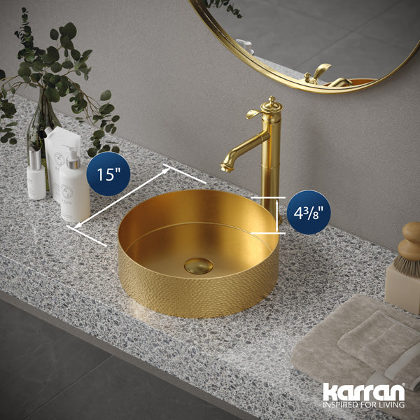 Karran Cinox Stainless Steel Round Vessel Sink | Karran
