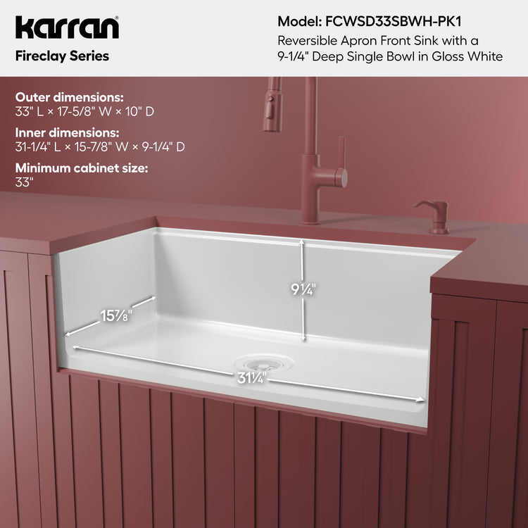 FCWSD33SBWH-PK1 Dimensions
