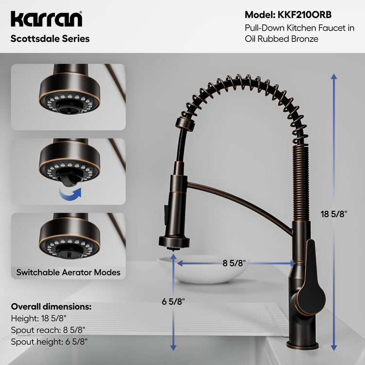 KKF210ORB Dimensions