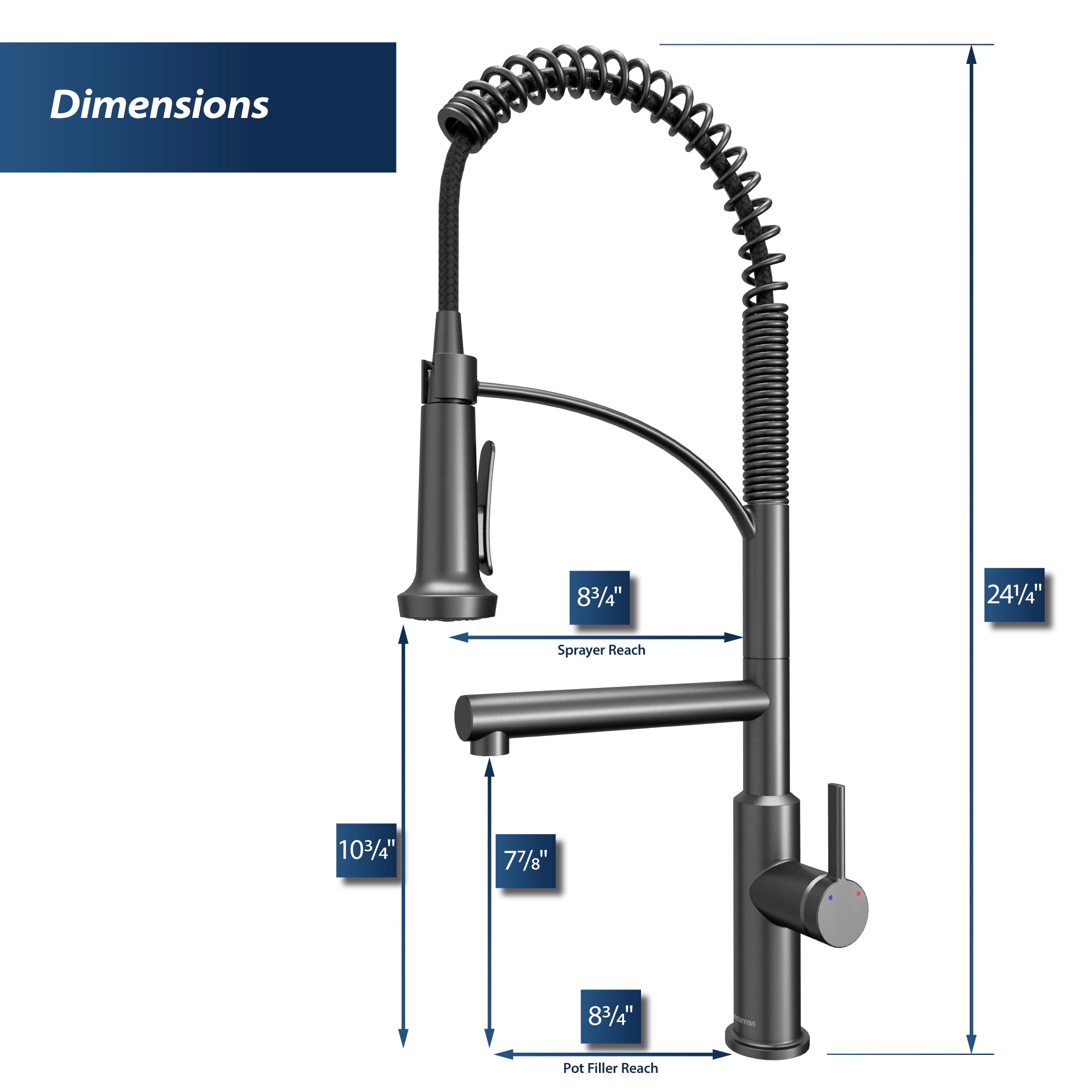 Adlington Single Hole Single Handle Pull-Down Sprayer Kitchen