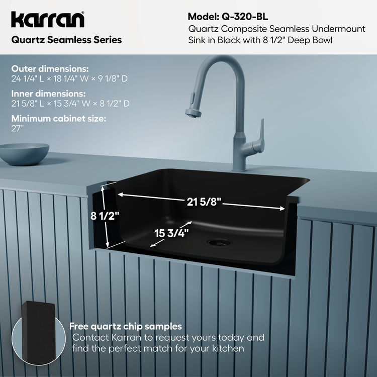 Q-320-BL Dimensions