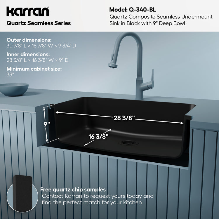 Q-340-BL Dimensions