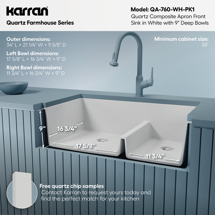 QA-760-WH-PK1 Dimensions