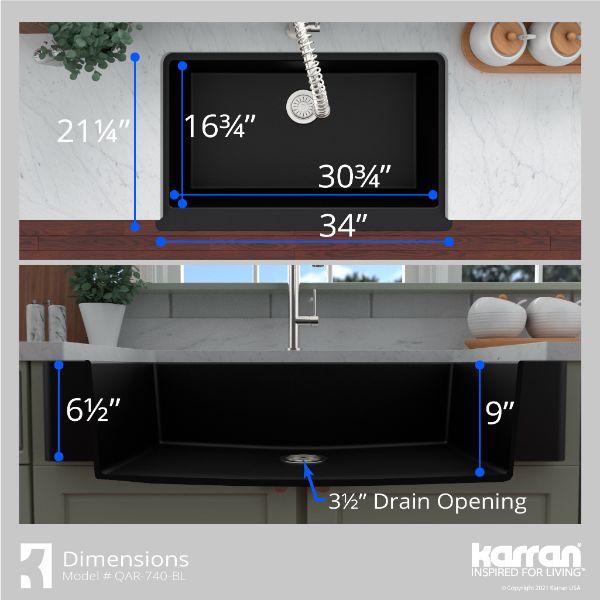 QAR-740-BL-PK1 Dimensions