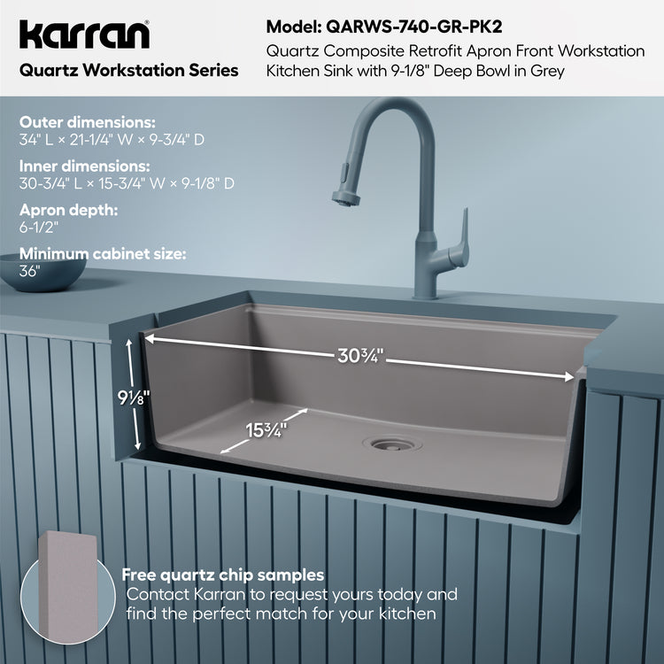 QARWS-740-GR-PK2 Dimensions