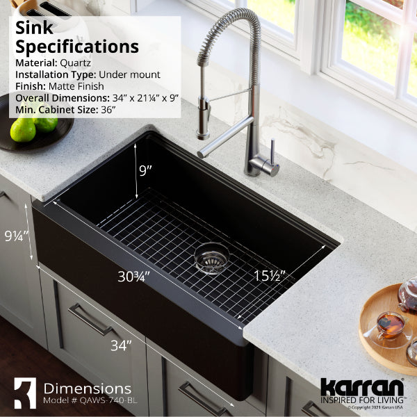 QAWS-740-BL Dimensions