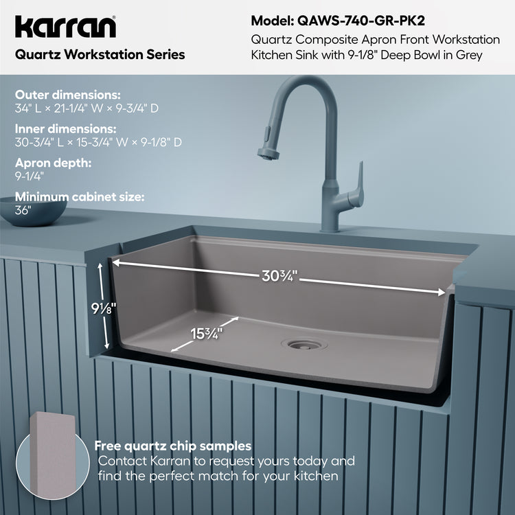 QAWS-740-GR-PK2 Dimensions