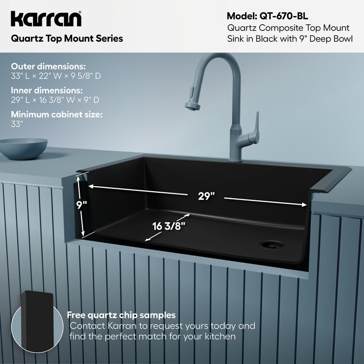 QT-670-BL Dimensions