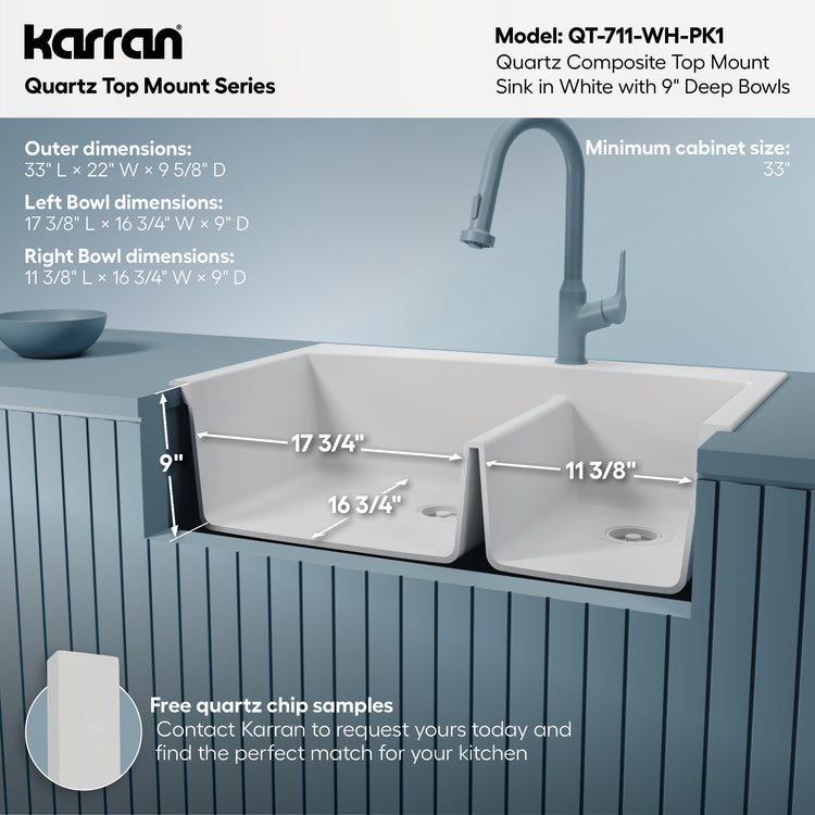 QT-711-WH-PK1 Dimensions